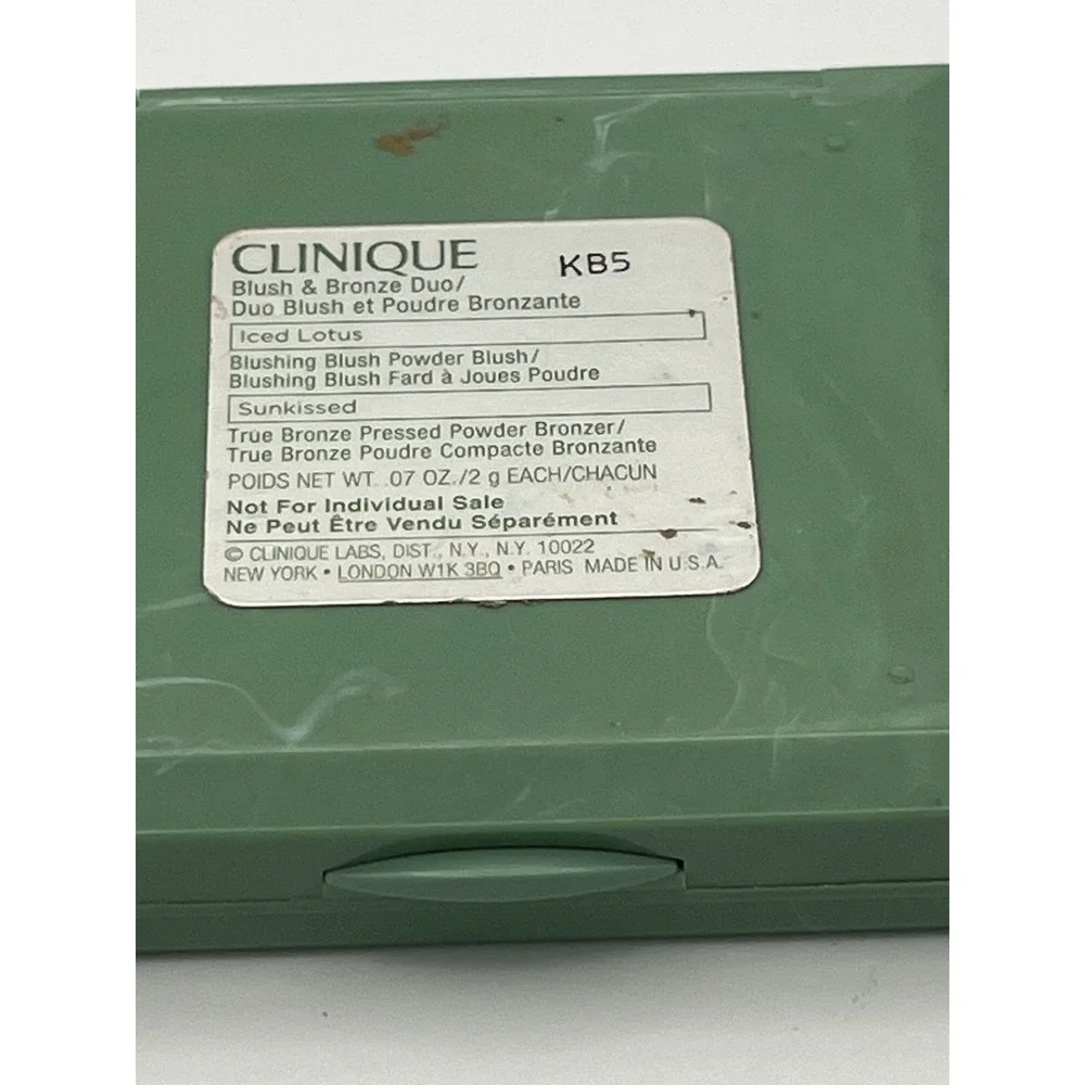 Clinique Blush & Bronze Duo Iced Lotus Blush Sunkissed Bronzer  Compact Mirror